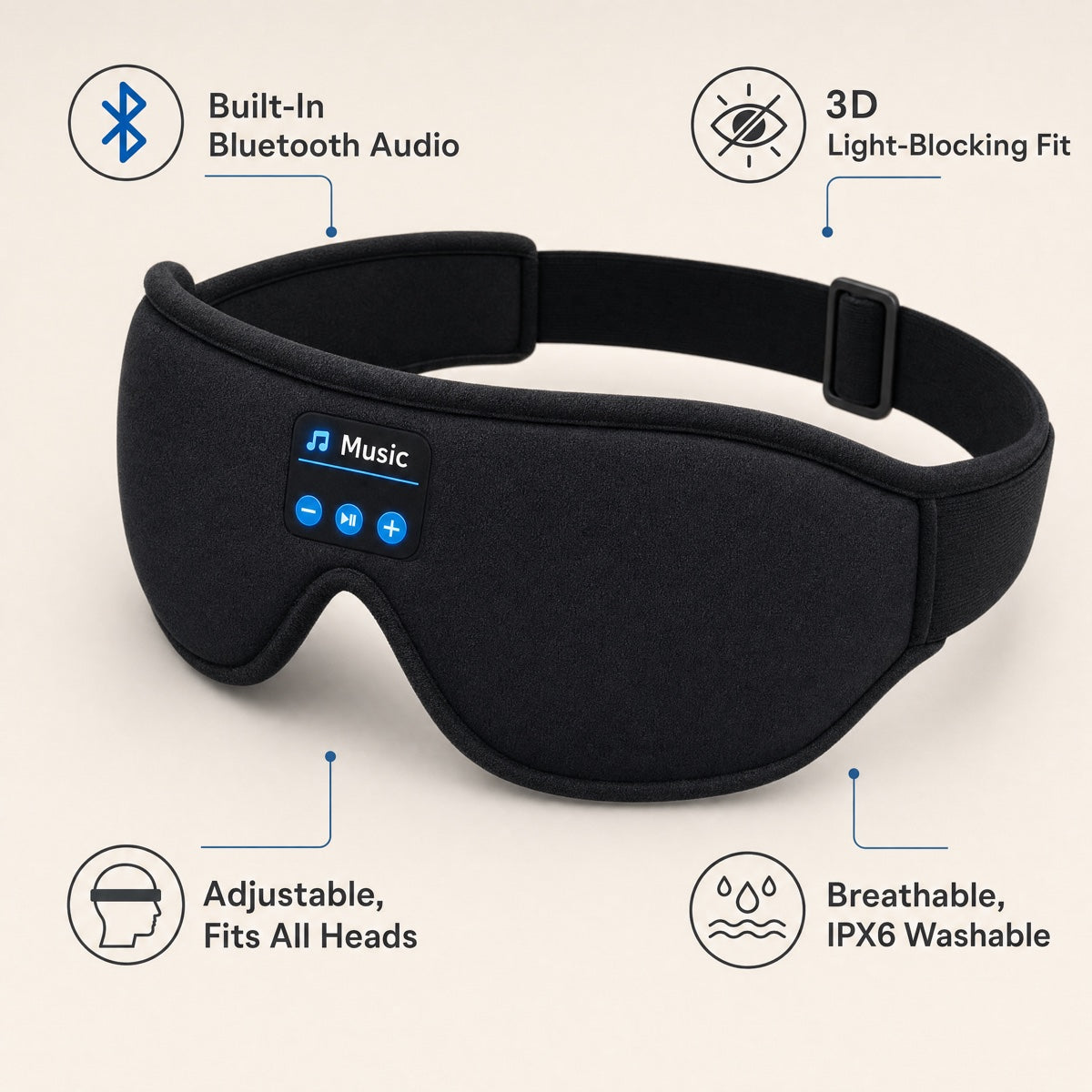 Driftwell 3D Bluetooth Sleep Mask